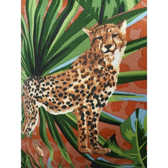 Madison OUTDOOR Pillow 22" Tropical Cheetah Weatherproof Palm Jungle Colorful - Picture 2 of 10